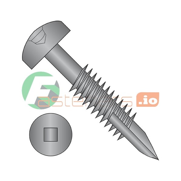 Newport Fasteners Wood Screw, #6, 1-1/4 in, Black Oxide Steel Pan Head Square Drive, 7000 PK 627583 - main